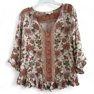 Womens Cynthia Rowley Floral Blouse